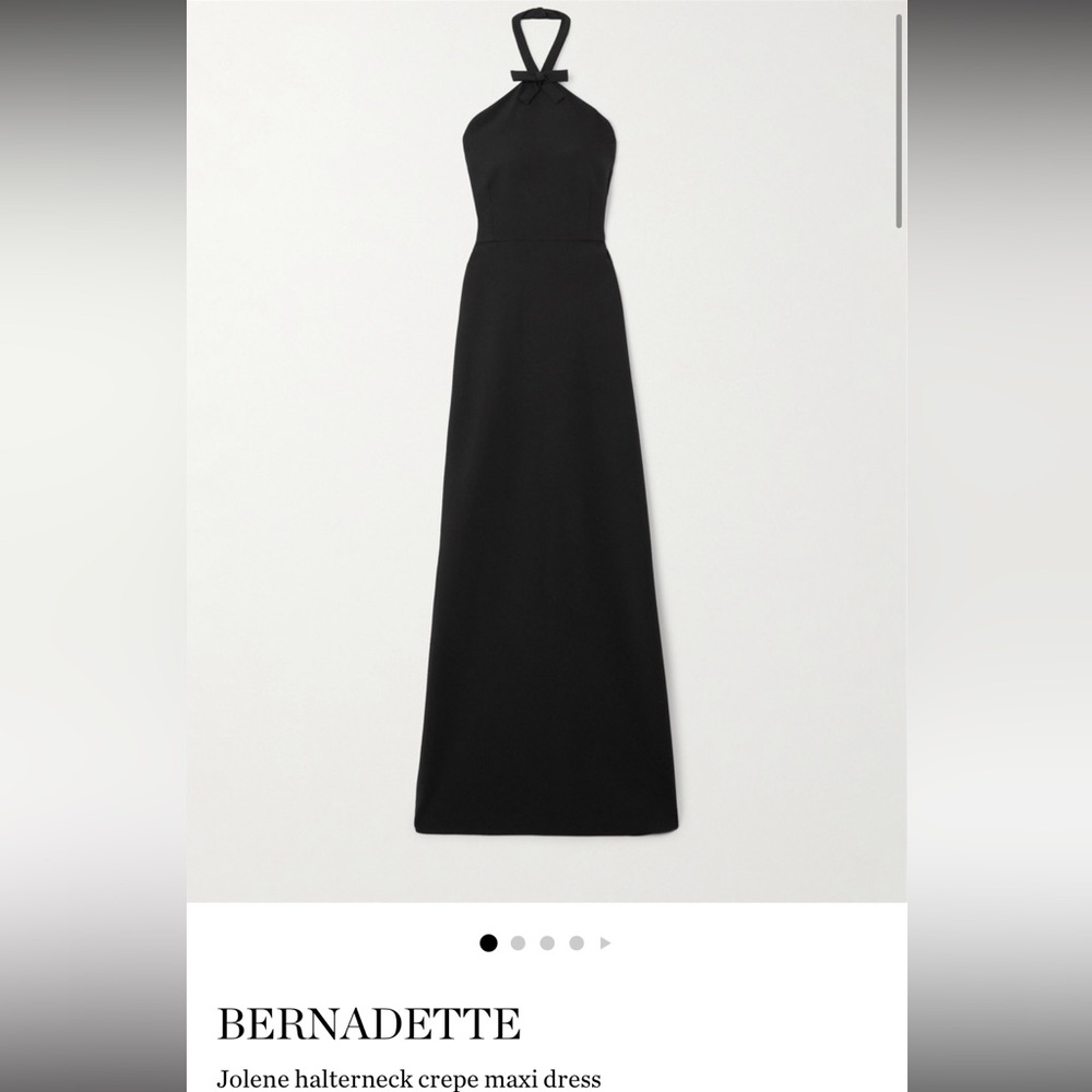 Bernadette Jolene Black Halterneck Maxi dress